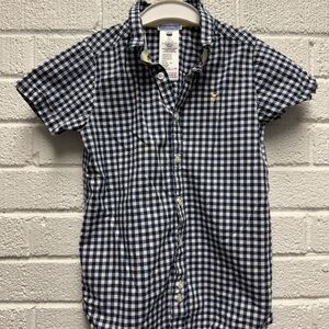 Jacadi Paris 8A 128cm Blue and White Checkered Shirt